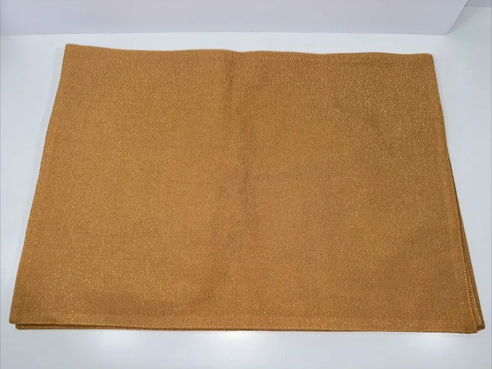 5 Pier 1 Imports Placemats Metallic Copper/Mustard Yellow Fall‎ Rectangle 20X14